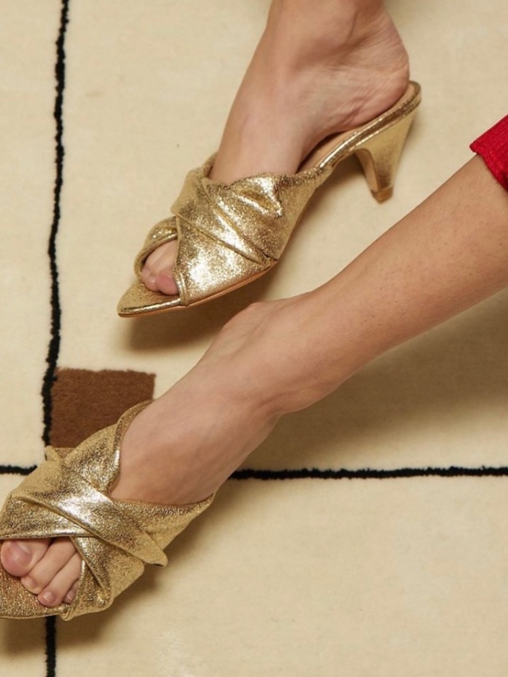 Jamie Haller The Knot Heel Gold